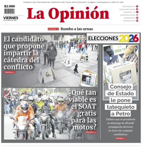 Cover of La Opinion