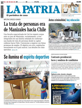 Cover of La Patria (Colombia)