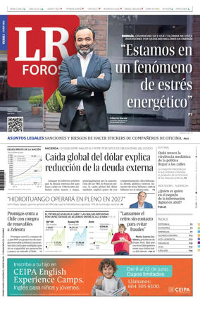 Cover of La Republica (Colombia)