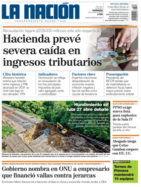 Cover of La Nacion (Costa Rica)
