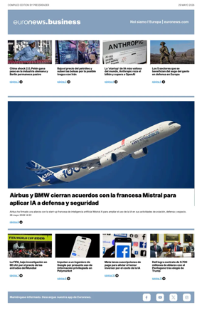 Cover of Euronews Business (Spanish) Compiled Edition