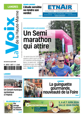 Cover of La Voix de la Haute-Marne edition Langres
