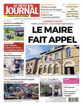 Cover of Le Petit Journal - L'hebdo local de l'Ariege