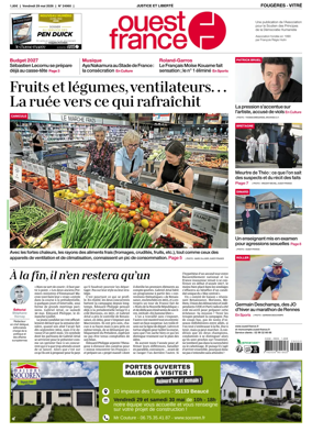 Cover of Ouest-France (Fougeres Vitre)