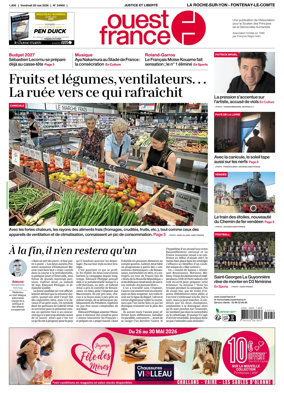 Cover of Ouest France (La Roche-sur-Yon - Fontenay-le-Comte)