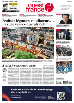 Cover of Ouest France (Pontivy)