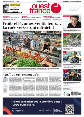 Cover of Ouest-France (Quimper Centre-Finistere)