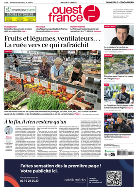 Cover of Ouest-France (Quimperle Concarneau)