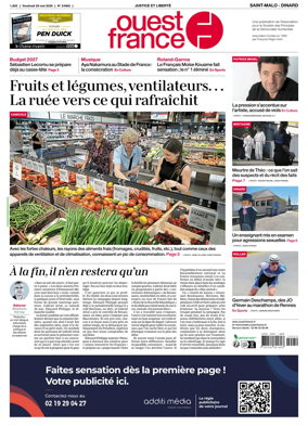 Cover of Ouest France (Saint-Malo)