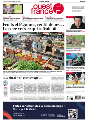 Cover of Ouest France (Sarthe)