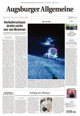 Cover of Augsburger Allgemeine (Ausgabe Stadt)