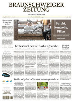 Cover of Braunschweiger Zeitung (Helmstedter Nachrichten)