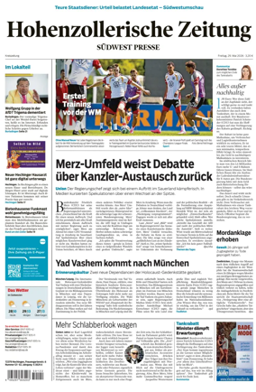 Cover of Hohenzollerische Zeitung