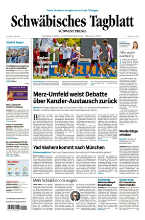 Cover of Schwabisches Tagblatt - Tubinger Chronik