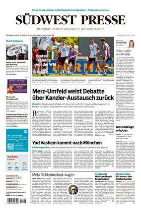 Cover of Sudwest Presse - Metzinger Uracher Volksblatt - Der Ermstalbote