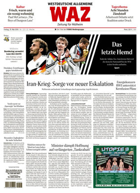 Cover of Westdeutsche Allgemeine Zeitung (Mulheim an der Ruhr)
