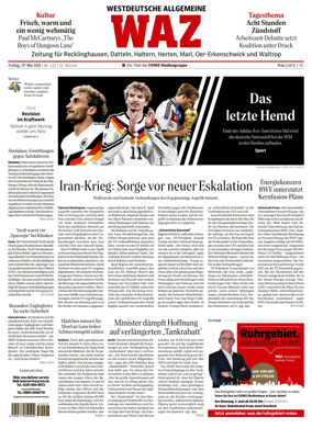 Cover of Westdeutsche Allgemeine Zeitung (Recklinghausen)