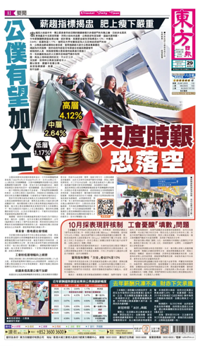 Cover of Oriental Daily News (HK)