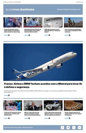 Cover of Euronews Business (Portuguese)