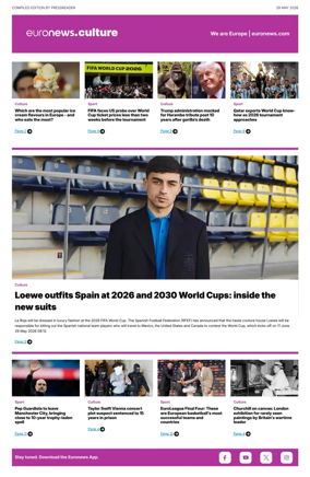 Cover of Euronews Culture and Sport Compiled Edition