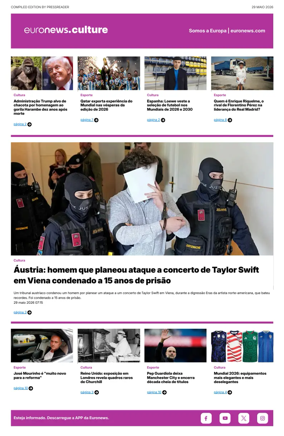 Cover of Euronews Culture and Sport (Portuguese)