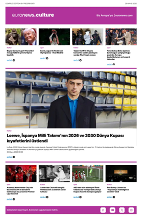 Cover of Euronews Culture and Sport (Turkish) Compiled Edition