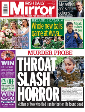 Cover of Irish Daily Mirror