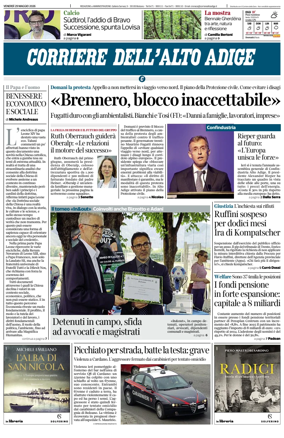 Cover of Corriere dell'Alto Adige