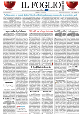 Cover of Il Foglio Quotidiano