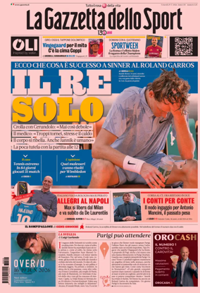 Cover of La Gazzetta dello Sport