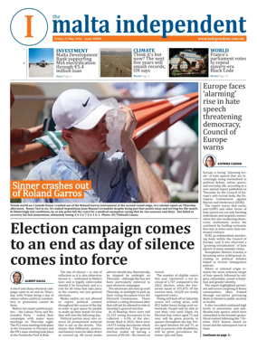 Cover of Malta Independent