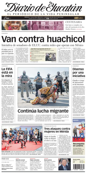 Cover of Diario de Yucatan