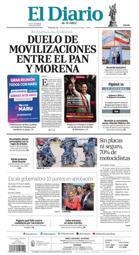 Cover of El Diario de Juarez