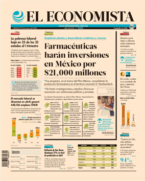 Cover of El Economista (Mexico)
