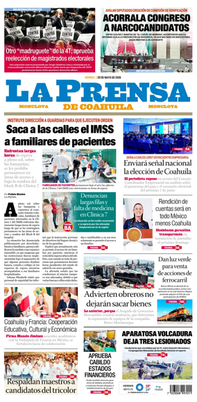 Cover of La Prensa de Coahuila