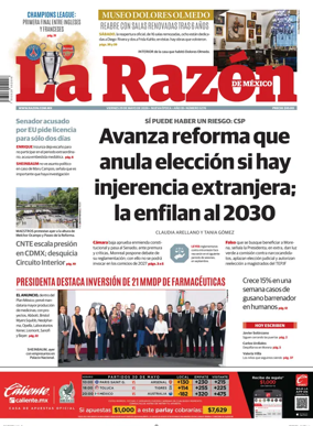 Cover of La Razon de Mexico