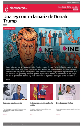 Cover of Sin Embargo Opinion