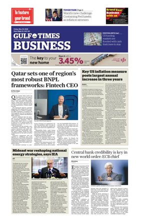 Cover of Gulf Times Business