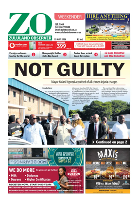 Cover of Zululand Observer - Weekender