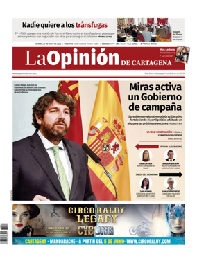 Cover of La Opinion de Murcia (Cartagena)