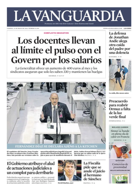 Cover of La Vanguardia