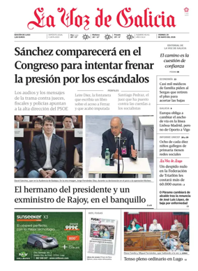 Cover of La Voz de Galicia (Lugo)