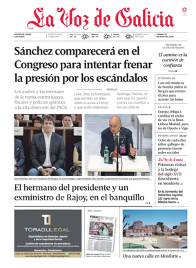 Cover of La Voz de Galicia (Monforte)