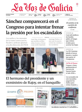 Cover of La Voz de Galicia (Ourense)