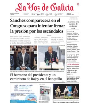 Cover of La Voz de Galicia (Pontevedra)