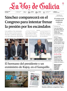 Cover of La Voz de Galicia (Vigo)