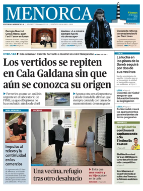 Cover of Menorca Diario Insular