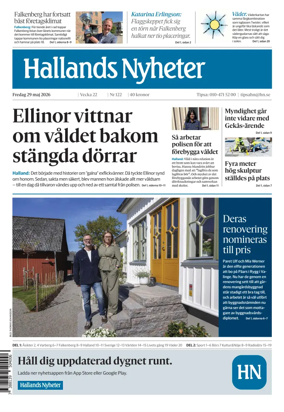 Cover of Hallands Nyheter