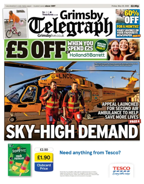 Cover of Grimsby Telegraph