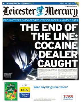 Cover of Leicester Mercury